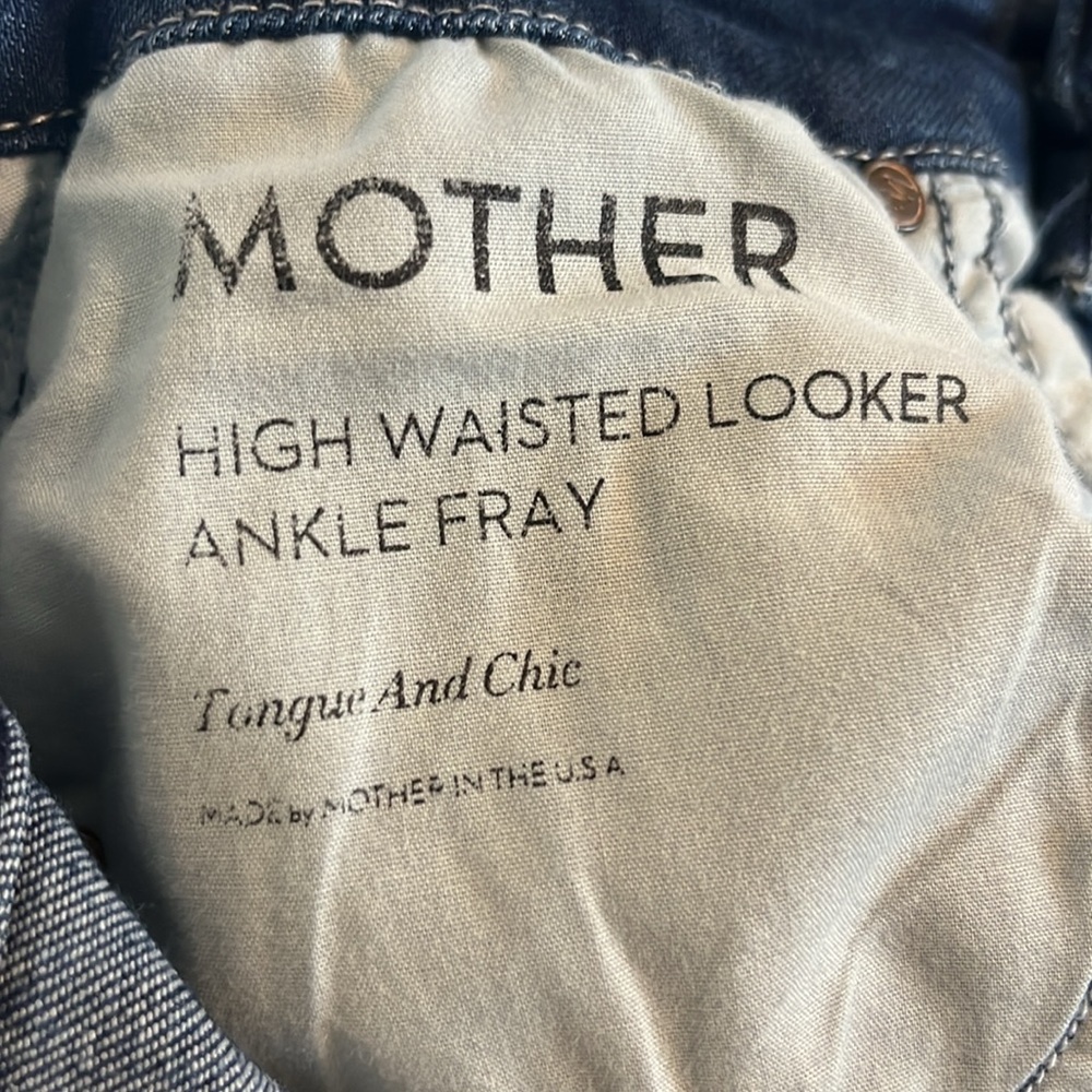 Mother High Waisted Looker Fray Hem Skinny - Size 24 - Picture 13 of 15